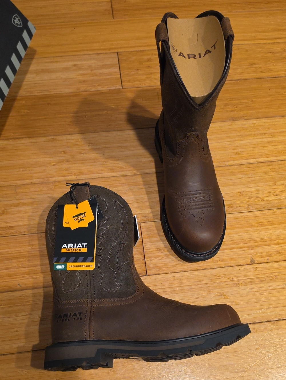 Ariat Men’s Brown Work Boot Steel Toe, Slip Resistant, Electrical Hazard Protect
